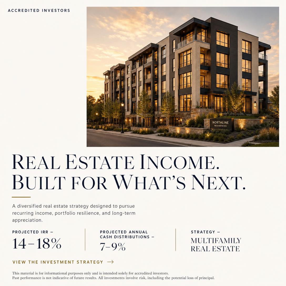 Multifamily real estate accredited investor ad creative